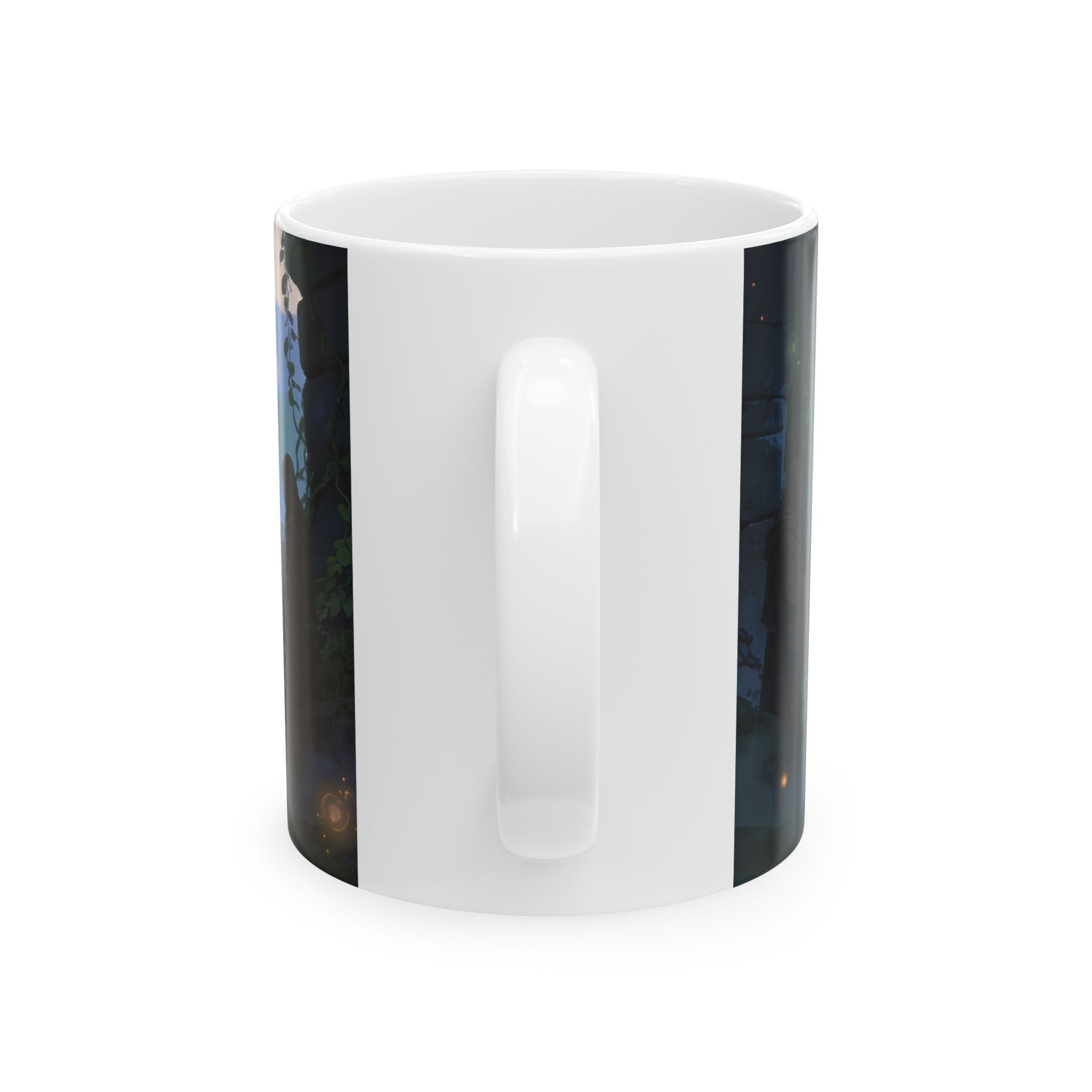 Mystical Monks Keramiktasse – Gewändete Mönche in Ruinen | Dark Fantasy Art | 11oz & 15oz