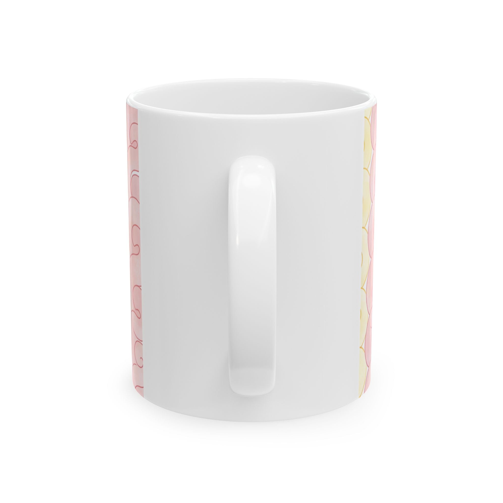 Pastel Swirl Keramiktasse – Rosa, Gelb & Blau | 11oz & 15oz | Glossy Finish