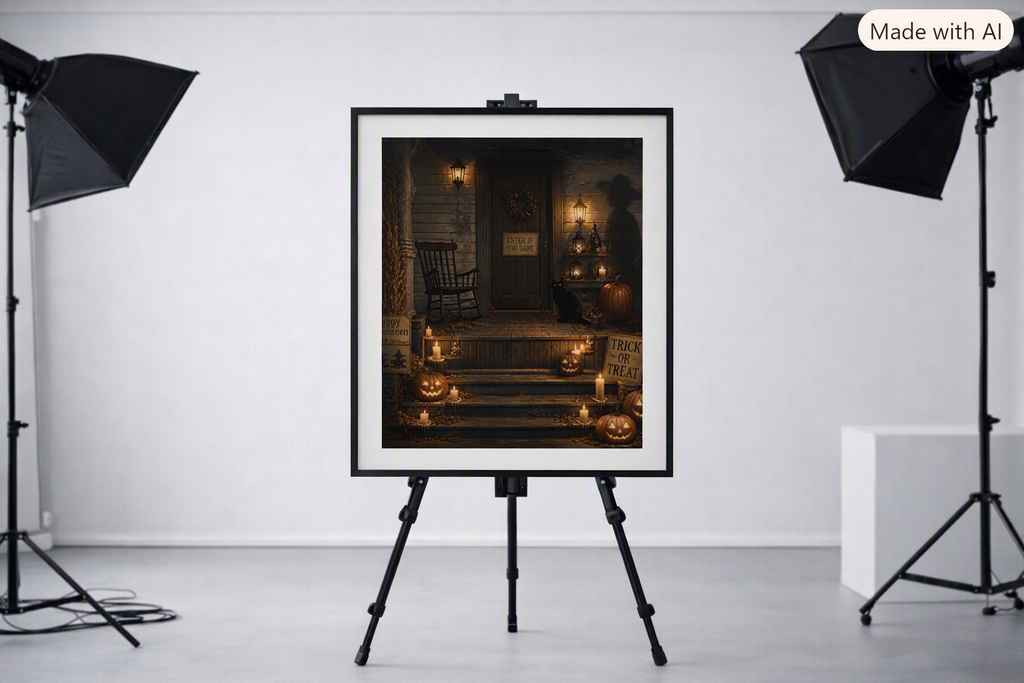 Enter if you dare – Halloween Veranda Poster