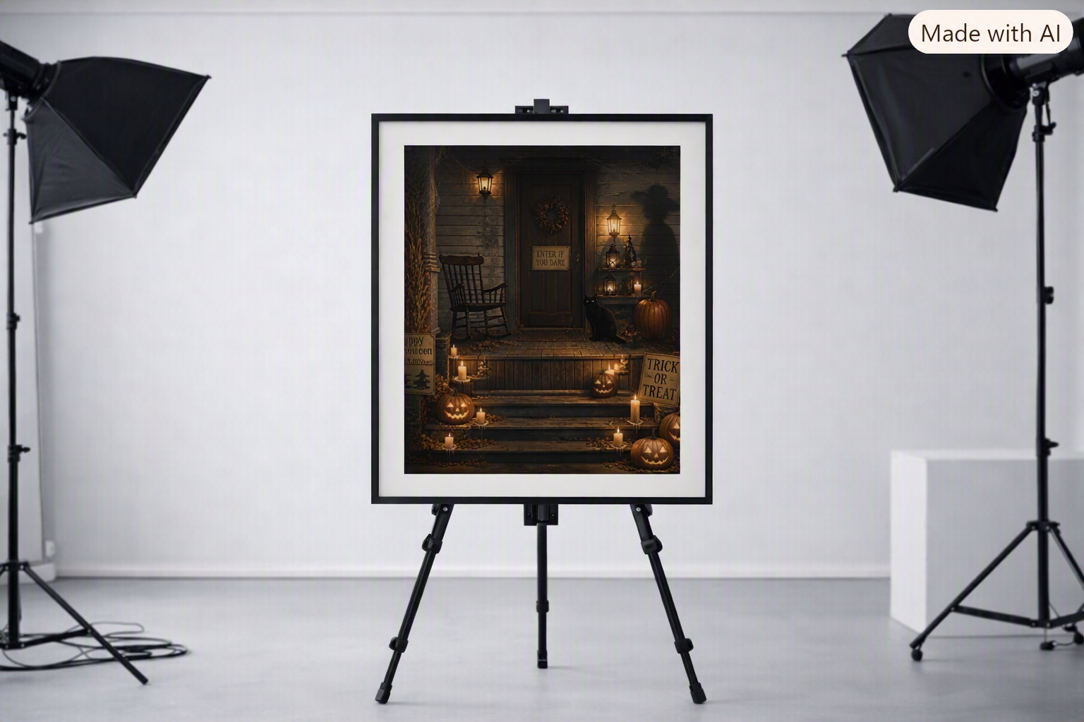 Enter if you dare – Halloween Veranda Poster