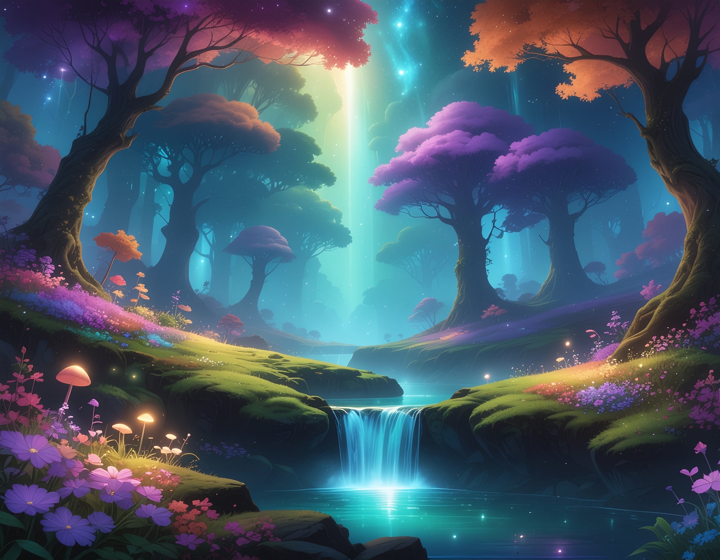 Geheimnisvoller Wald – Digitales Kunstbild