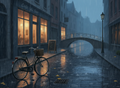 Rain Serenity – Pariser Gasse im Regen