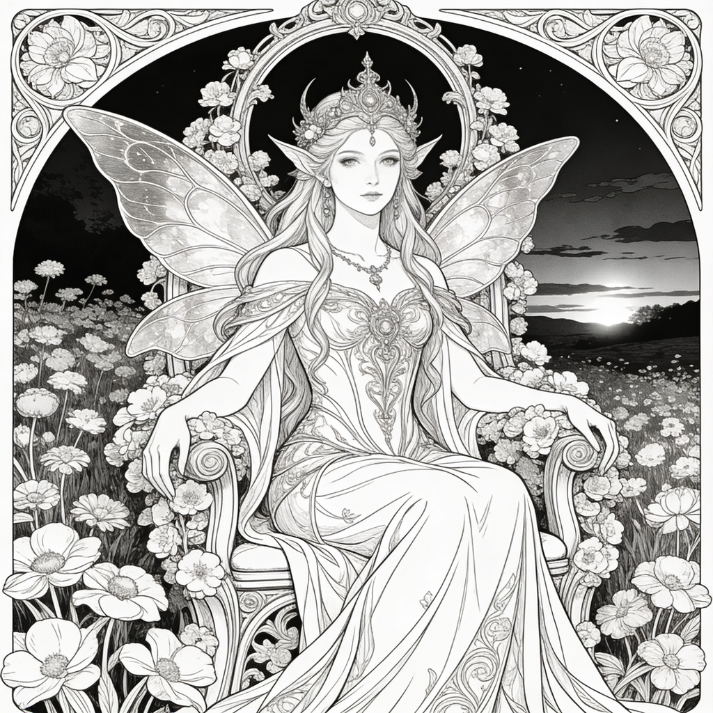 Ausmalbilder für Erwachsene – Fantasy Bundle (20 Bilder)